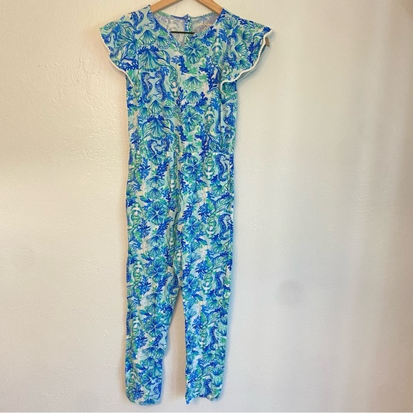 Lilly Pulitzer Kids jumper size large 8-10 blue and green - Picture 1 of 5